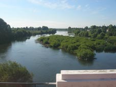 Вид на реку Дон с автомоста в городе Лебедянь, Липецкой области