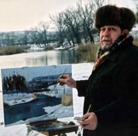 Донской художник Канаев В.Г. на пленэре