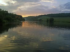 Закат на реке Красивая Меча